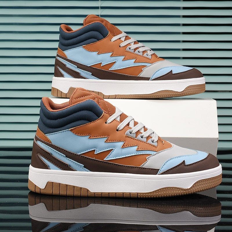 Men Casual High-top Lace-up Sneakers by VA