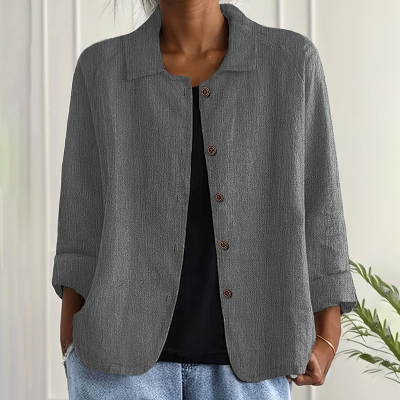 Women Casual Long Sleeve Shirt by VA