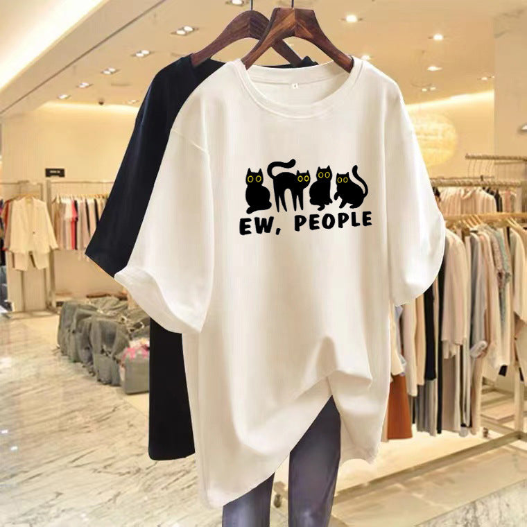 Women Loose Half-sleeve T-shirt by VA