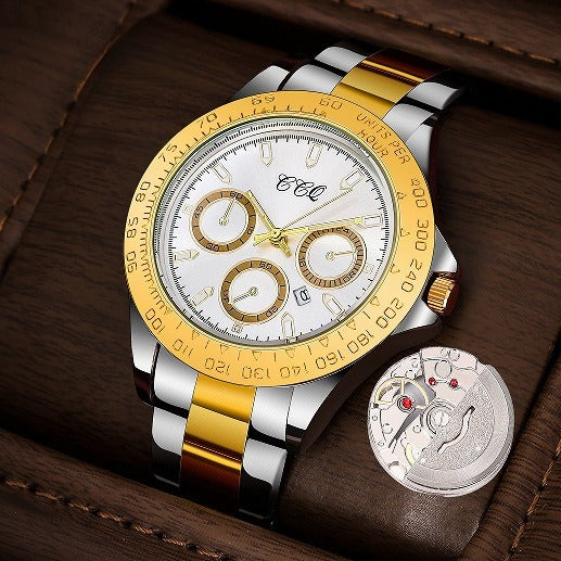 Classic Gold Steel Watch BY VA