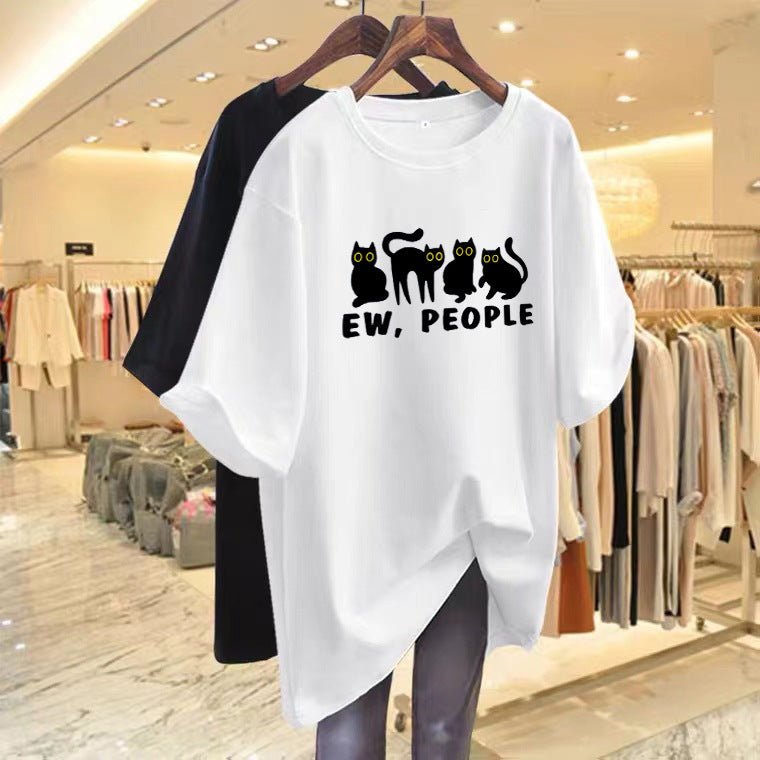 Women Loose Half-sleeve T-shirt by VA