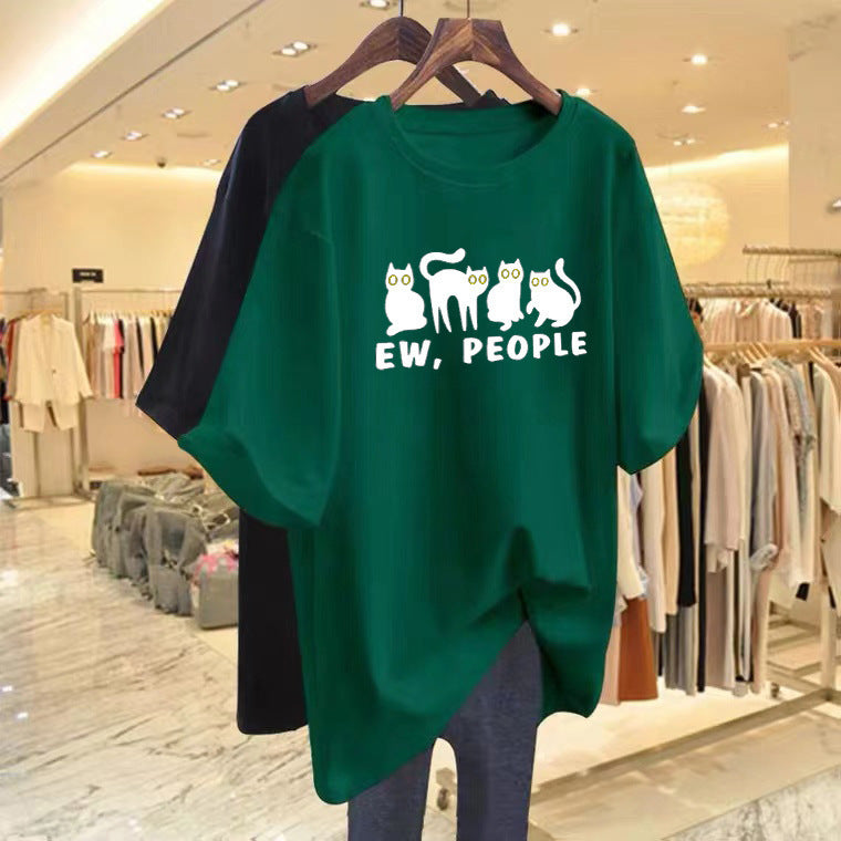 Women Loose Half-sleeve T-shirt by VA
