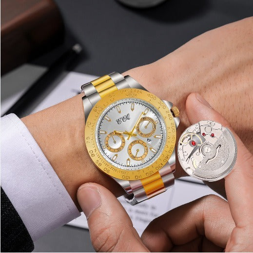 Classic Gold Steel Watch BY VA