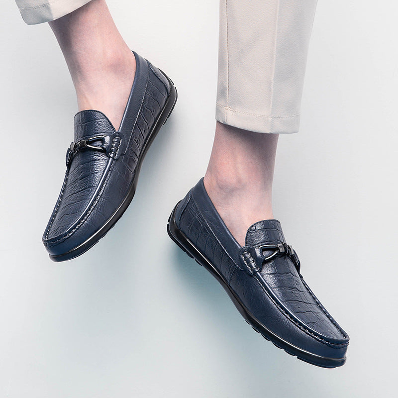 Casual Flat Heel Leather Shoes by VA