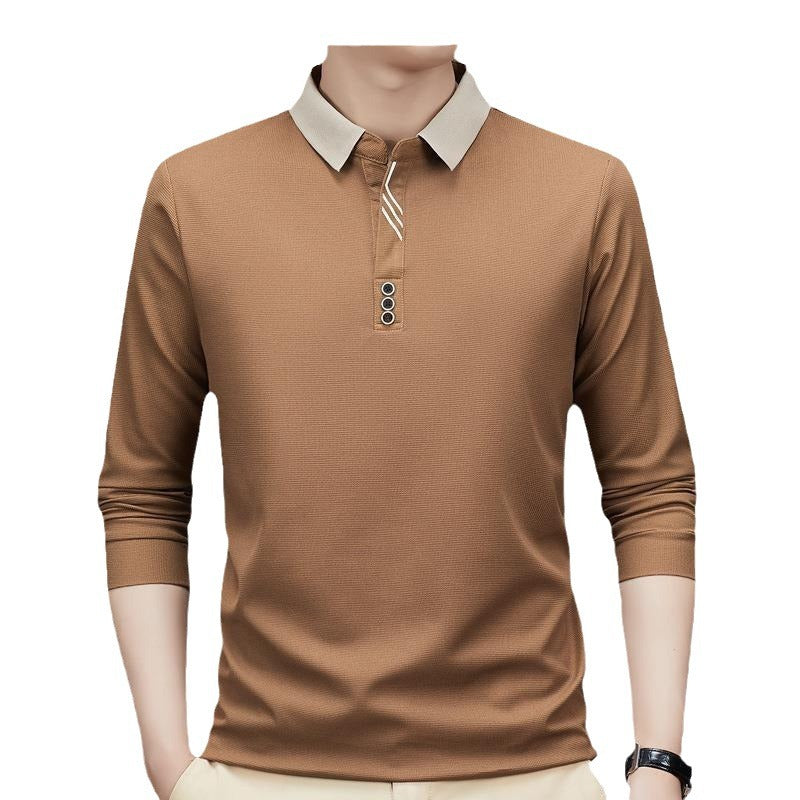 Men's Autumn Polo Collar Shirt