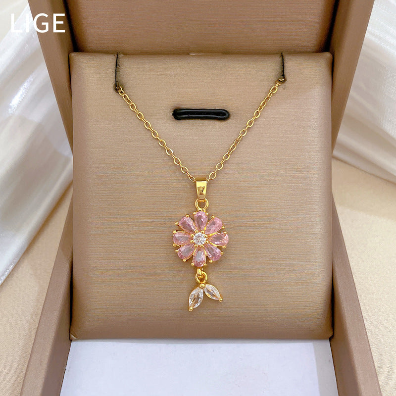 Luxury Full Diamond Necklace And Earrings by VA