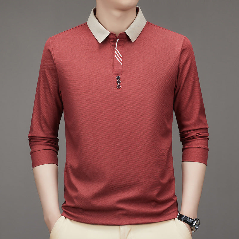 Men's Autumn Polo Collar Shirt