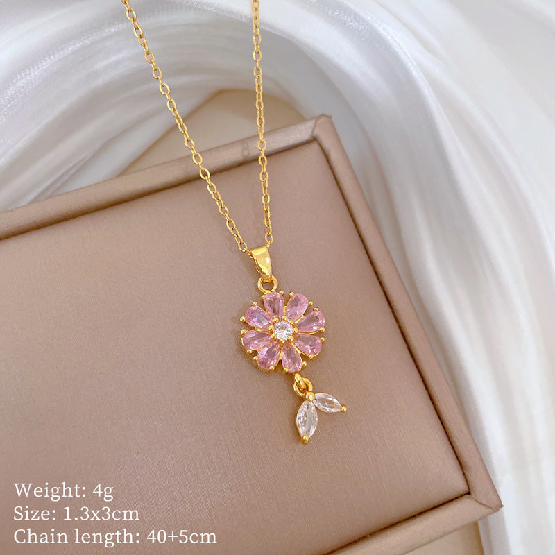 Luxury Full Diamond Necklace And Earrings by VA