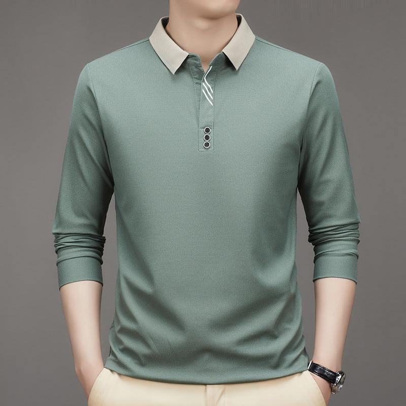Men's Autumn Polo Collar Shirt