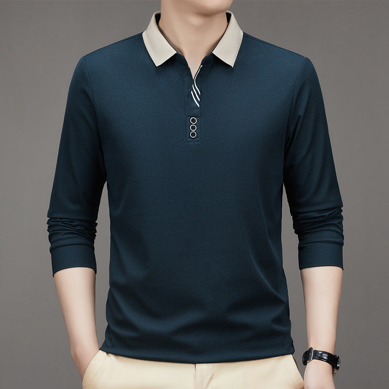 Men's Autumn Polo Collar Shirt