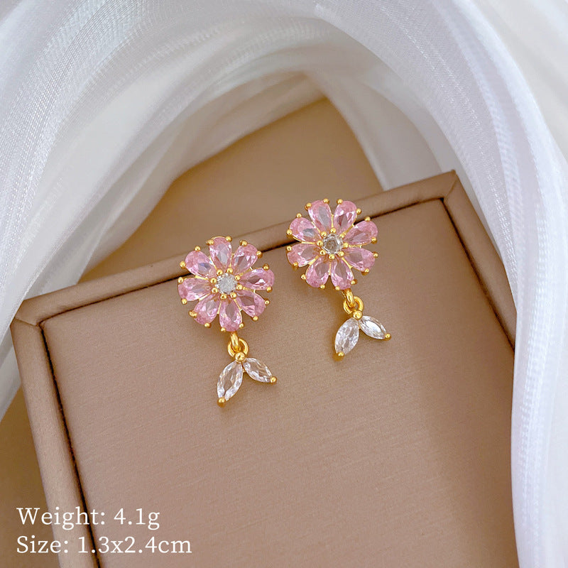 Luxury Full Diamond Necklace And Earrings by VA