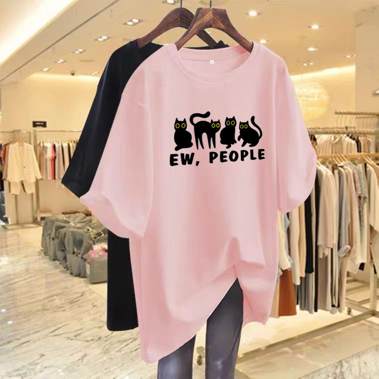 Women Loose Half-sleeve T-shirt by VA
