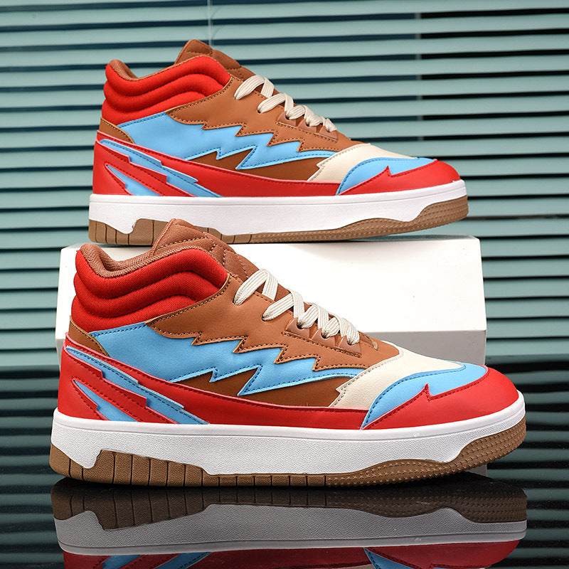 Men Casual High-top Lace-up Sneakers by VA
