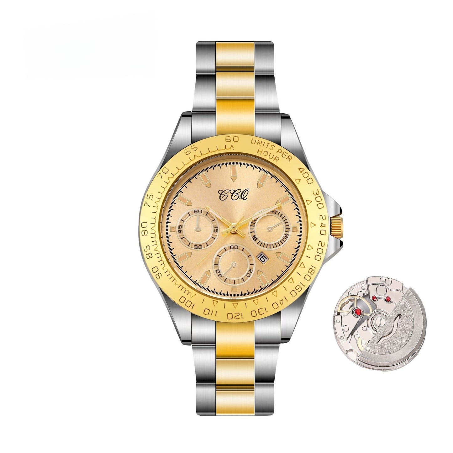 Classic Gold Steel Watch BY VA