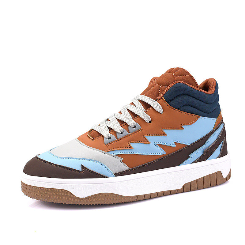 Men Casual High-top Lace-up Sneakers by VA