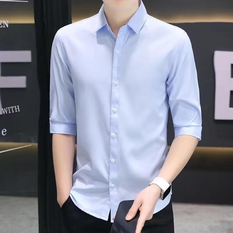 Slim-fit Half-sleeve Shirt For Men