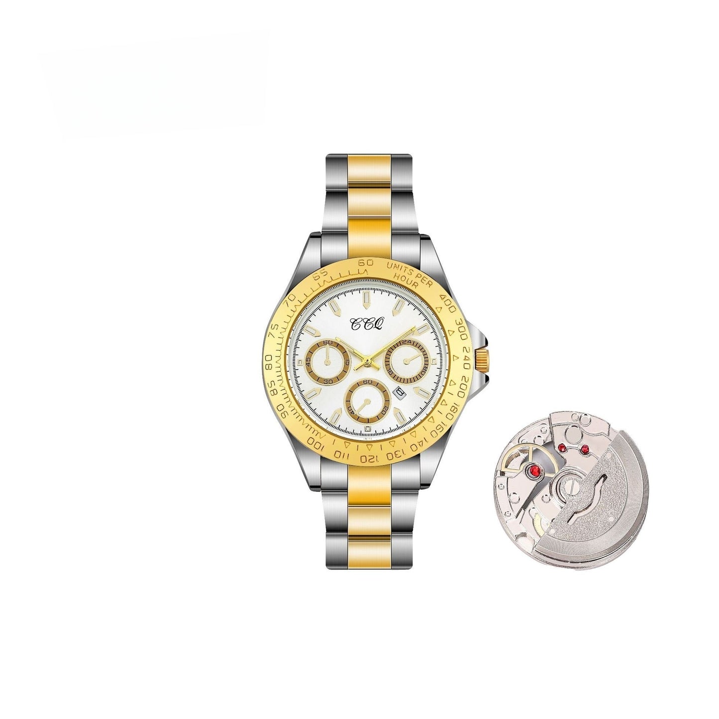 Classic Gold Steel Watch BY VA