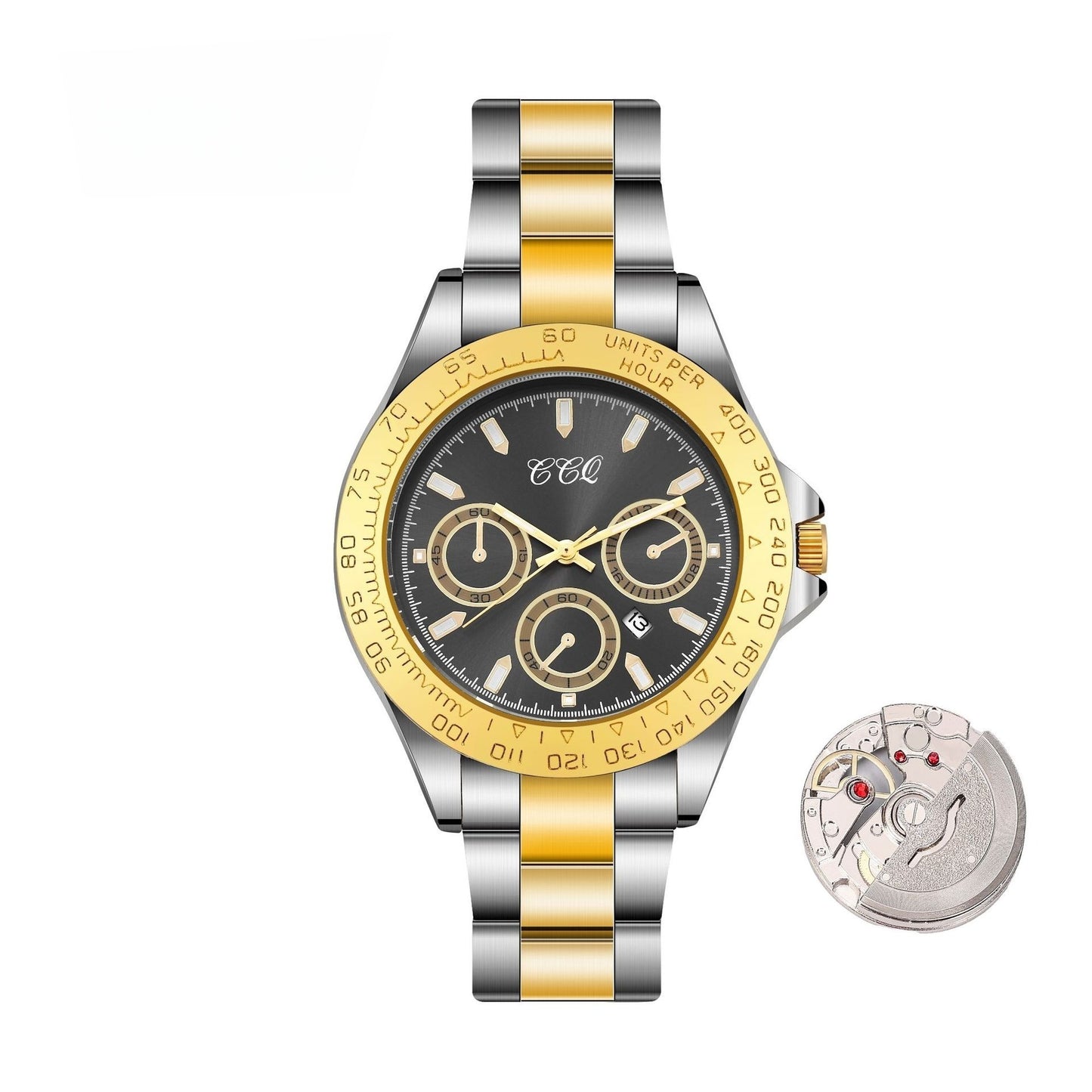 Classic Gold Steel Watch BY VA