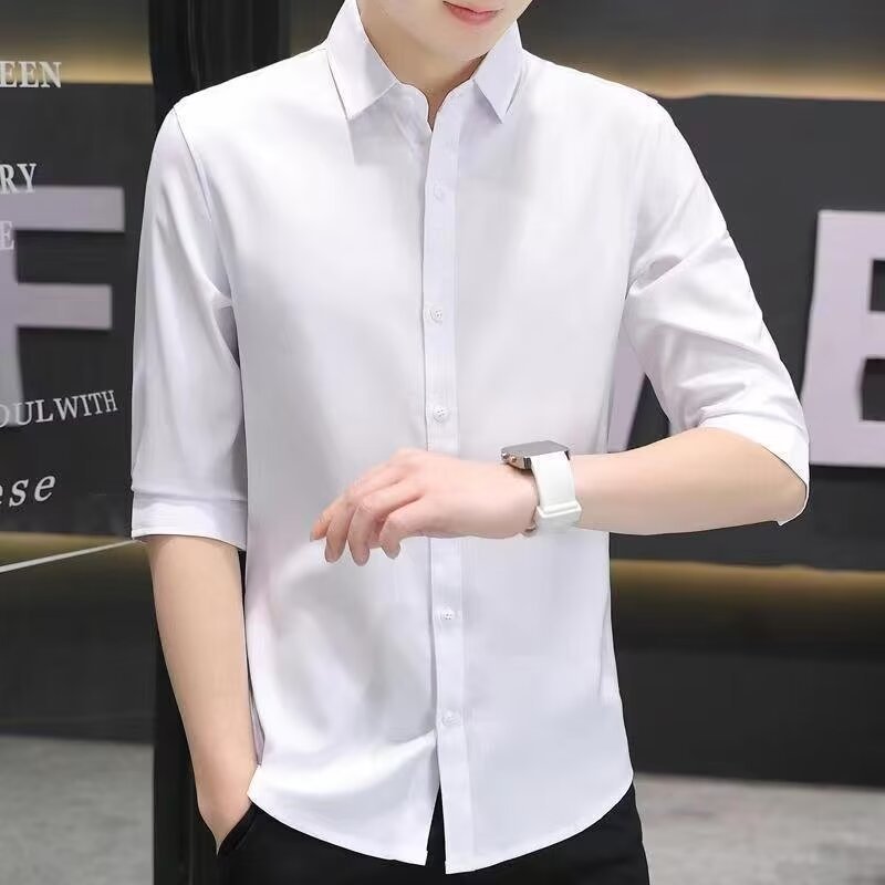 Slim-fit Half-sleeve Shirt For Men