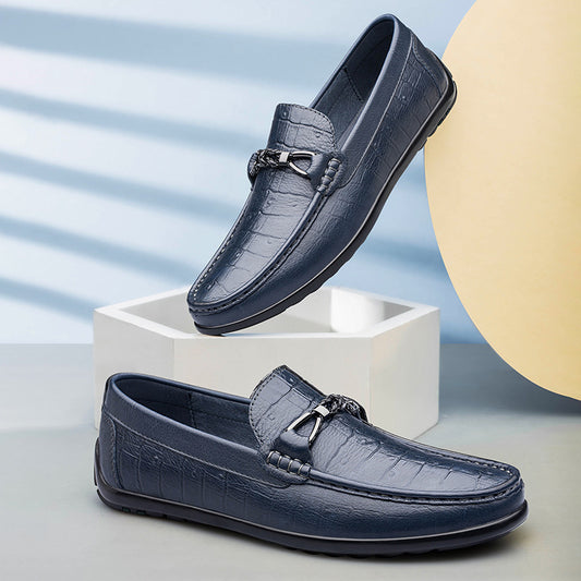 Casual Flat Heel Leather Shoes by VA