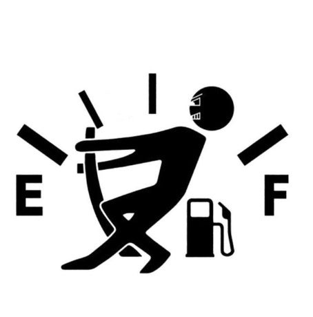 Pull Fuel Tank Pointer Car Sticker BY VA