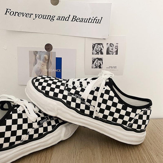 Casual Checkered and Tiger Shoes by VA