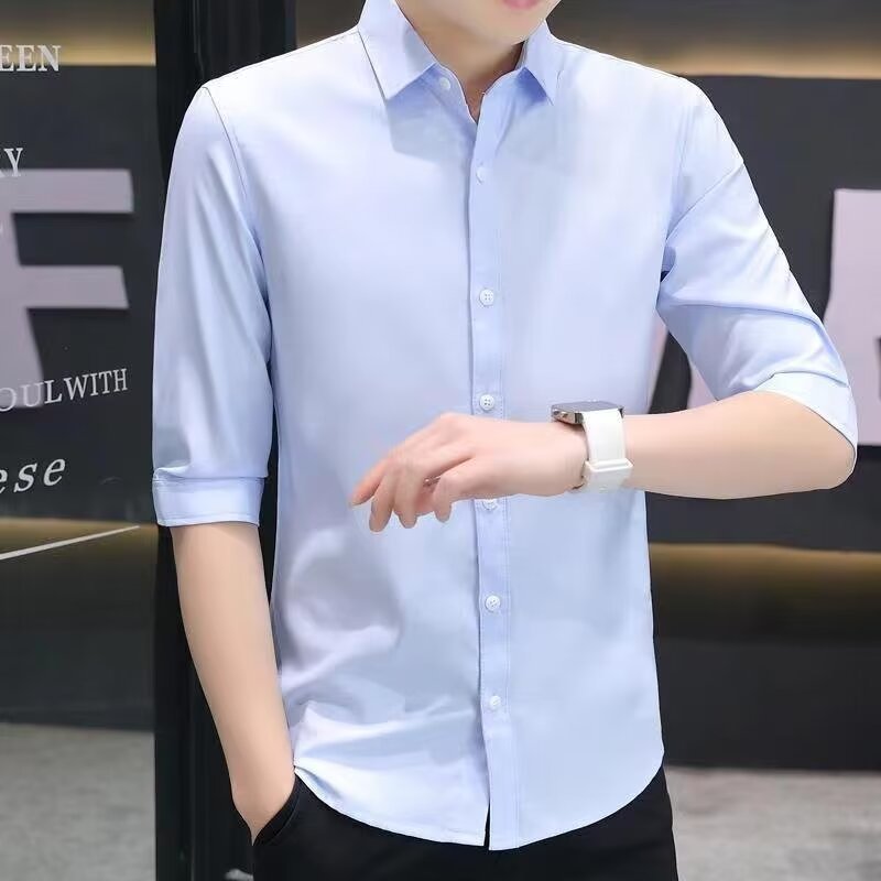 Slim-fit Half-sleeve Shirt For Men