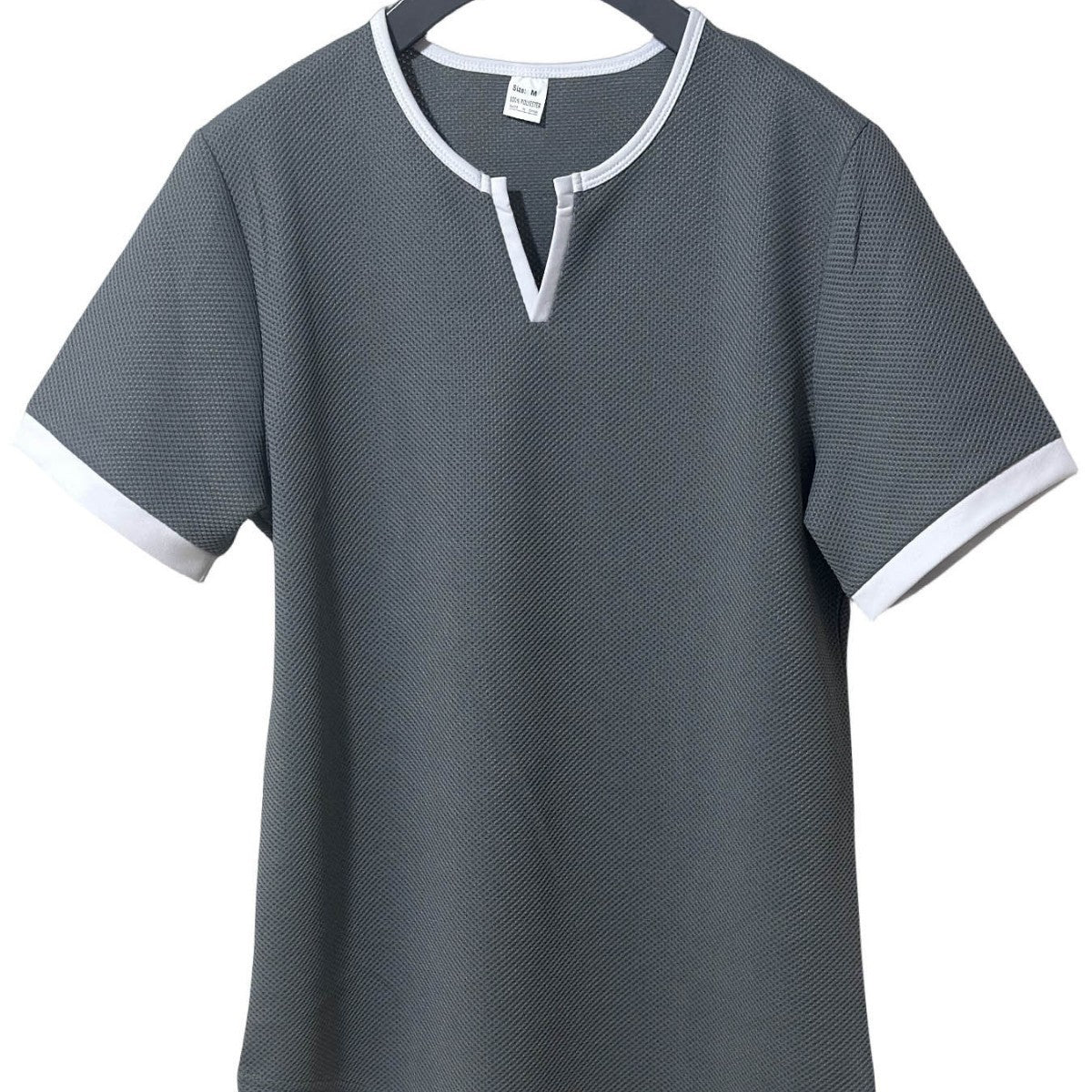 V Neck Outdoor Sports Waffle T-shirt