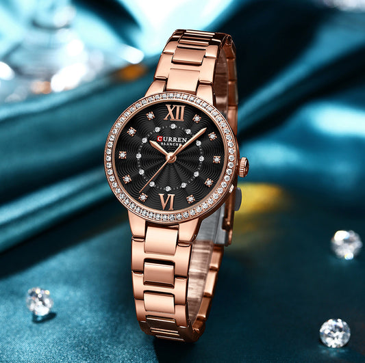 Classic Steel Strap Women Watch by VA