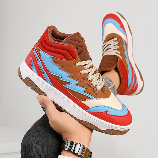 Men Casual High-top Lace-up Sneakers by VA