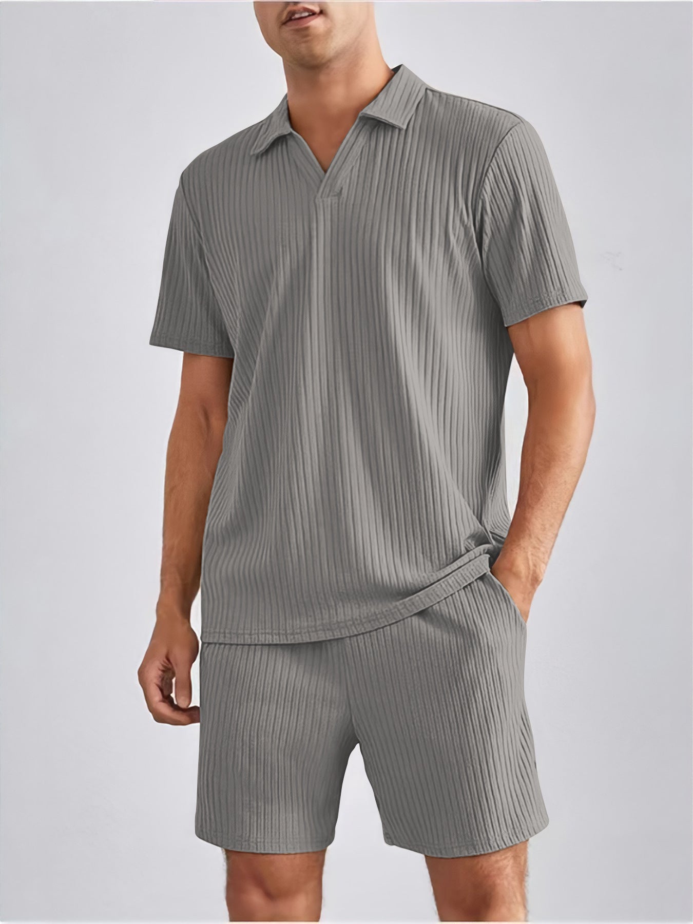 Polo Short Sleeve Shirt And Shorts Set by VA