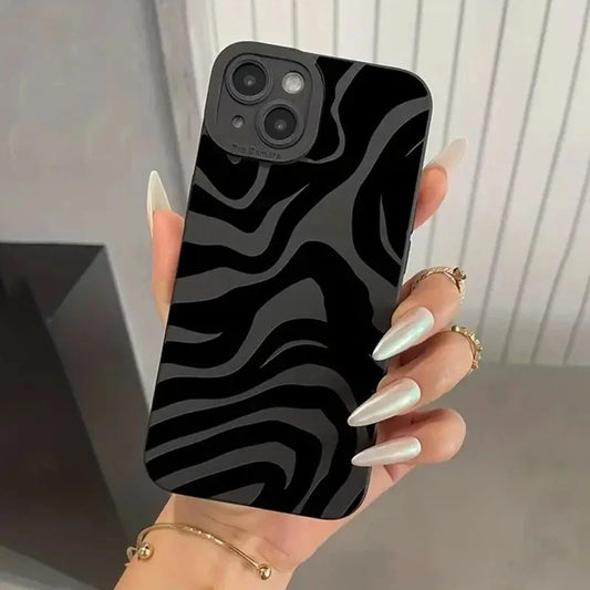 Black Striped Phone Case BY VA