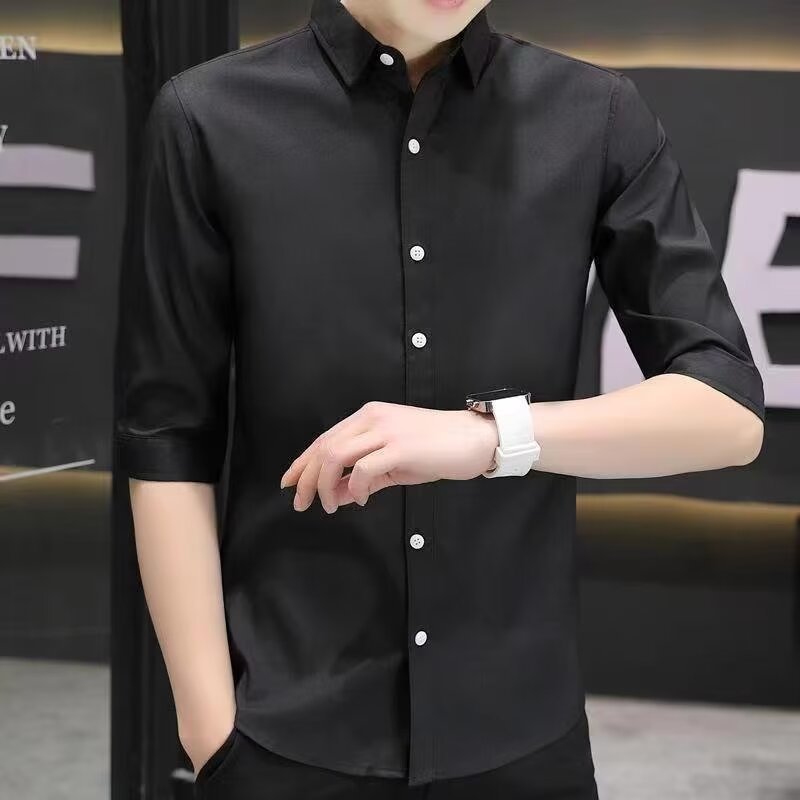 Slim-fit Half-sleeve Shirt For Men