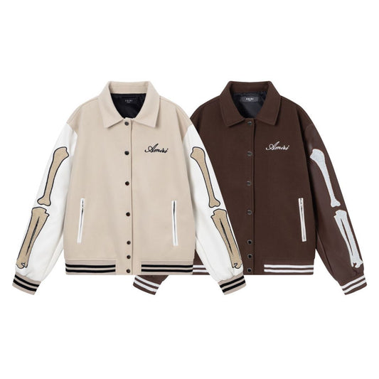 Autumn And Winter New Stickers Bone Embroidered Woolen Jacket
