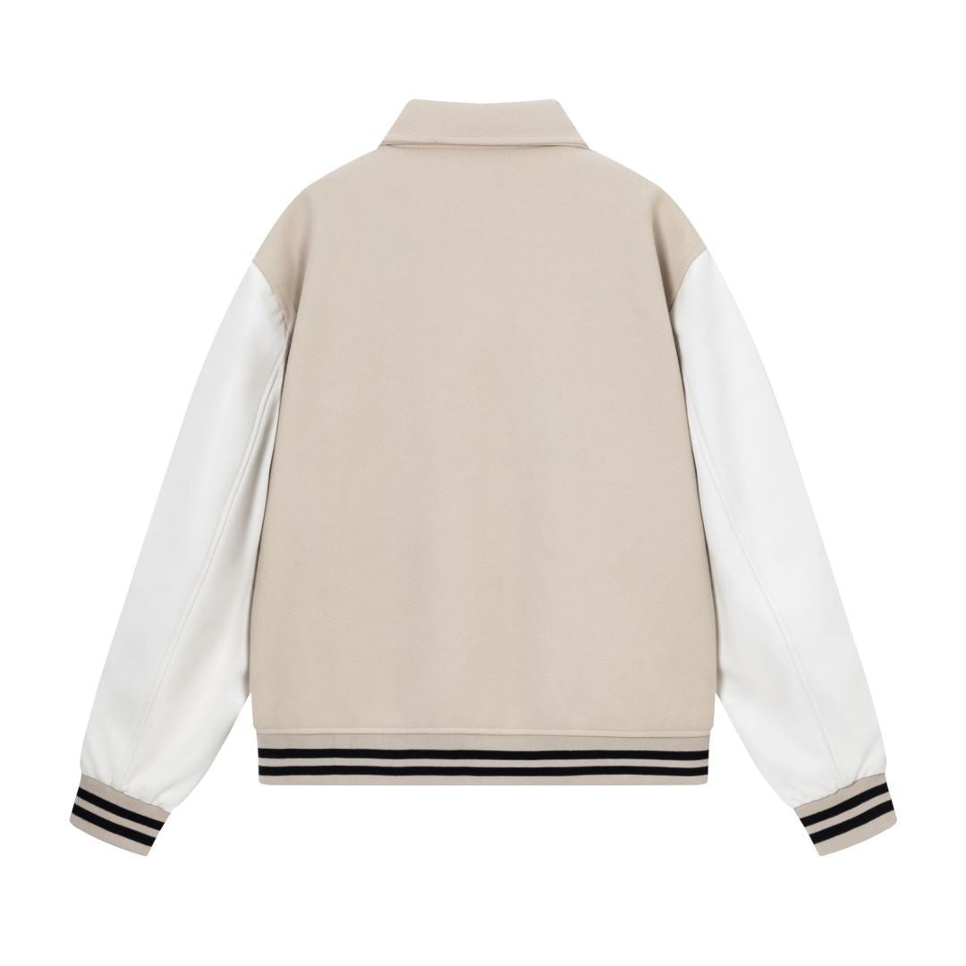 Autumn And Winter New Stickers Bone Embroidered Woolen Jacket