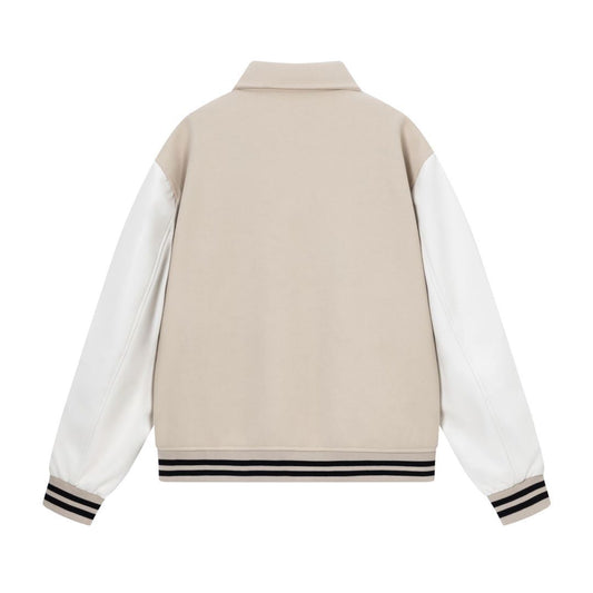 Autumn And Winter New Stickers Bone Embroidered Woolen Jacket