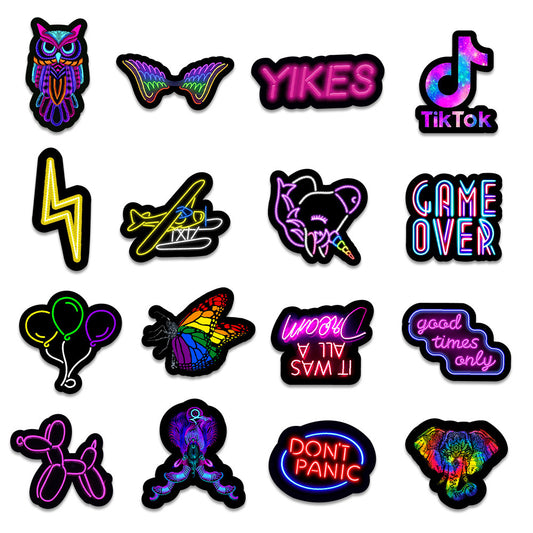 50 Neon Stickers Set BY VA