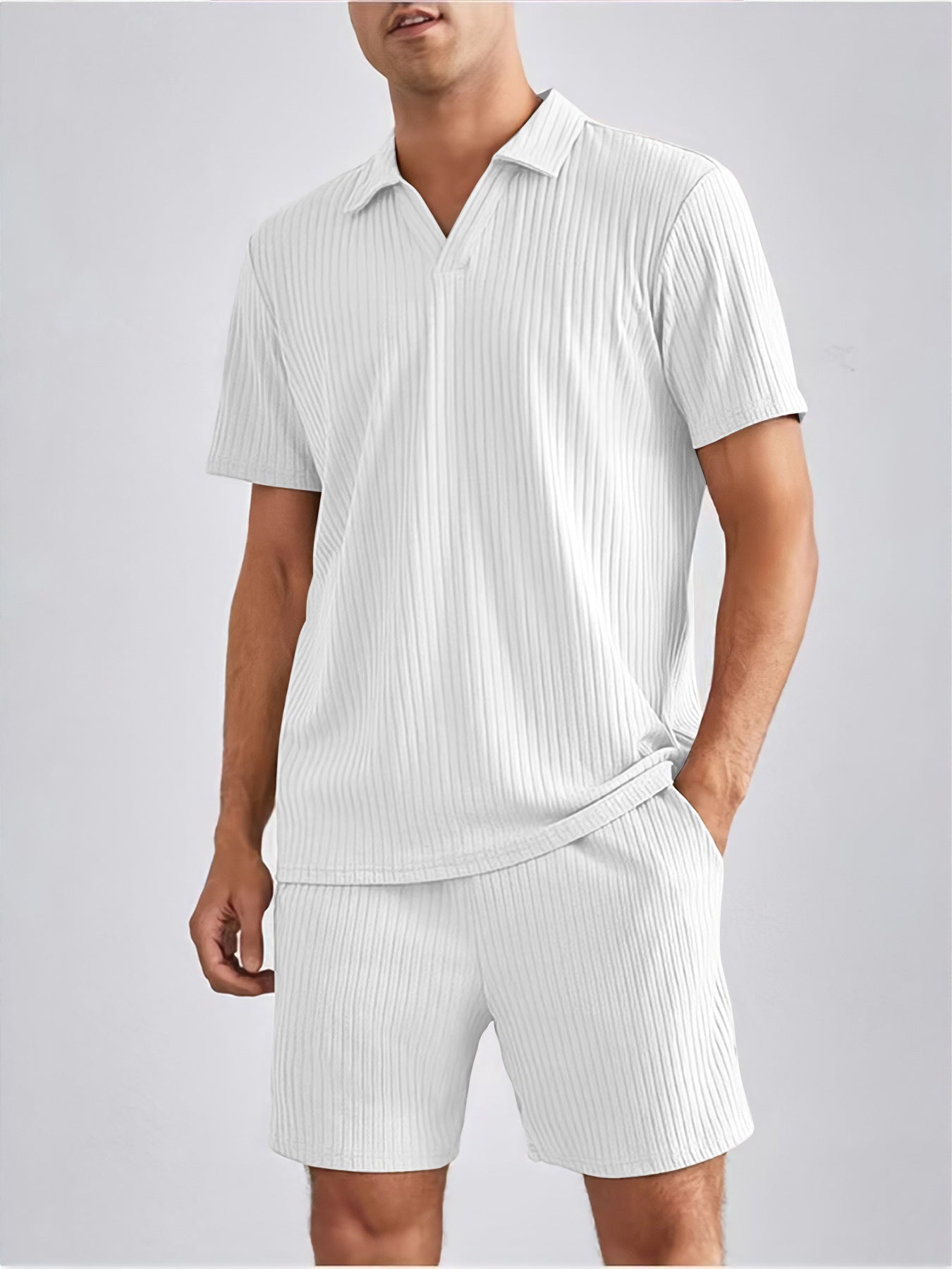 Polo Short Sleeve Shirt And Shorts Set by VA