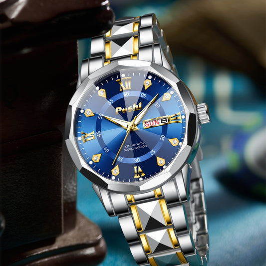 Men Steel Belt Quartz Watch by VA