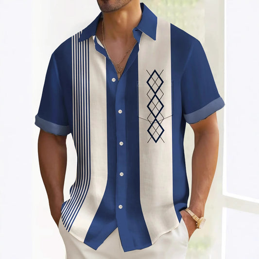 Printed Loose Men Shirt by VA