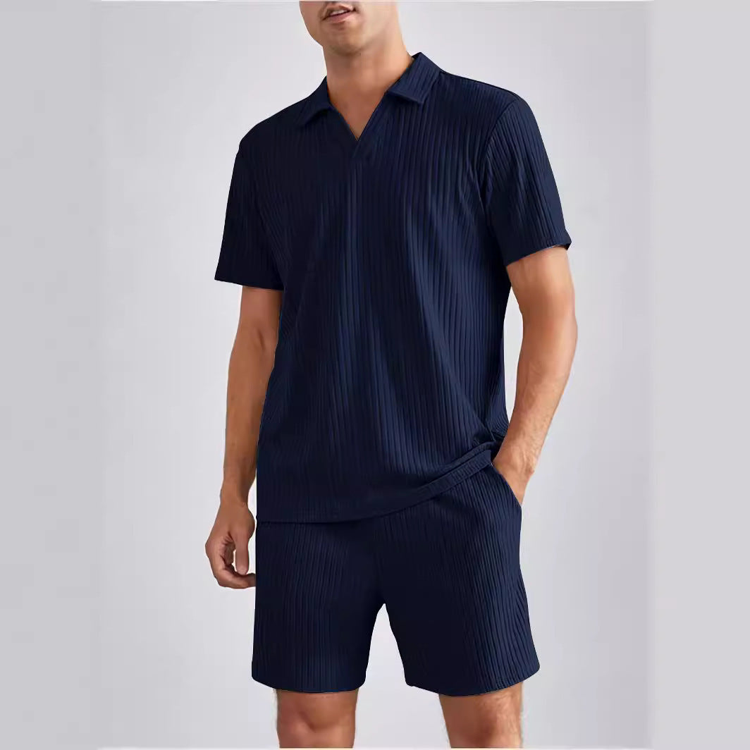 Polo Short Sleeve Shirt And Shorts Set by VA