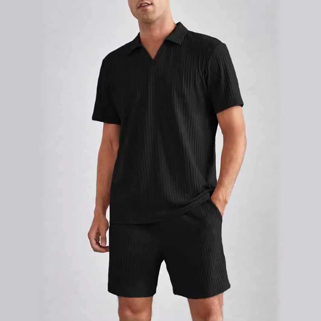 Polo Short Sleeve Shirt And Shorts Set by VA