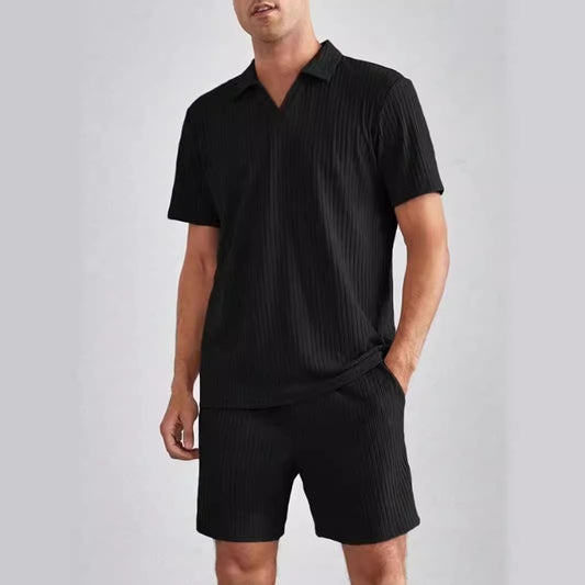 Polo Short Sleeve Shirt And Shorts Set by VA