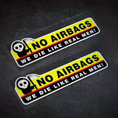 No Airbags Car Sticker BY VA