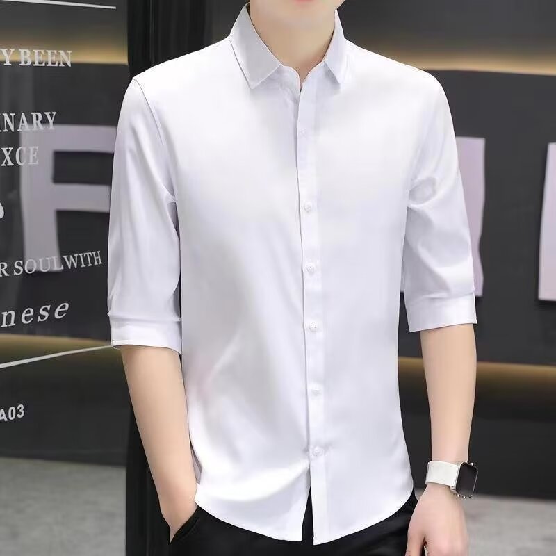 Slim-fit Half-sleeve Shirt For Men
